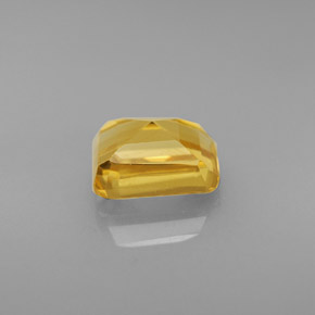 Citrino amarillo natural de 1,71 ct, corte esmeralda, VVS-VS
