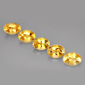 Gemas de citrino amarillo natural de  ct, corte óvalo, VVS-VS