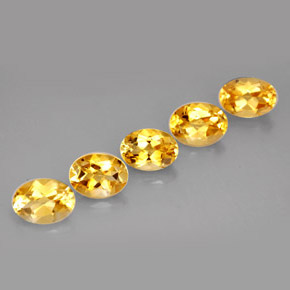 Gemas de citrino amarillo natural de  ct, corte óvalo, VVS-VS