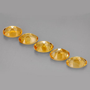 Gemas de citrino amarillo natural de  ct, corte óvalo, VVS-VS