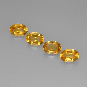 Gemas de citrino amarillo natural de  ct, corte óvalo, VVS-VS