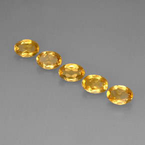Gemas de citrino amarillo natural de  ct, corte óvalo, VVS-VS