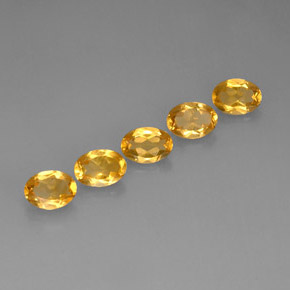 Gemas de citrino amarillo natural de  ct, corte óvalo, VVS-VS