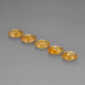 Gemas de citrino amarillo natural de  ct, corte óvalo, VVS-VS