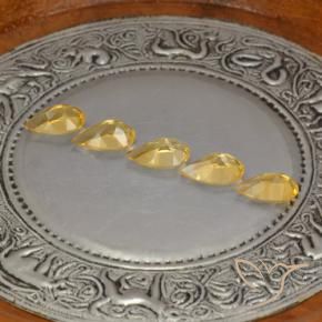 Gemas de Citrino Gold  natural de 3.41 ct, En forma de pera, VVS-VS