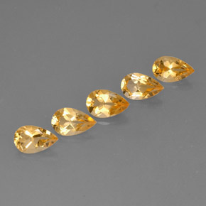 Gemas de citrino oro natural de  ct, en forma de pera, VVS-VS