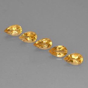 Gemas de citrino amarillo natural de  ct, en forma de pera, VVS-VS