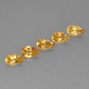 Gemas de citrino amarillo natural de  ct, en forma de pera, VVS-VS