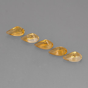 Gemas de citrino amarillo natural de  ct, en forma de pera, VVS-VS