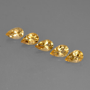 Gemas de citrino amarillo natural de  ct, en forma de pera, VVS-VS