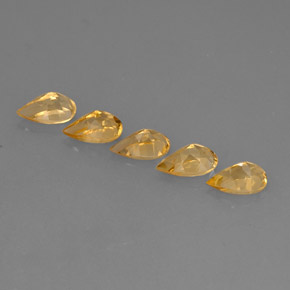 Gemas de citrino amarillo natural de  ct, en forma de pera, VVS-VS
