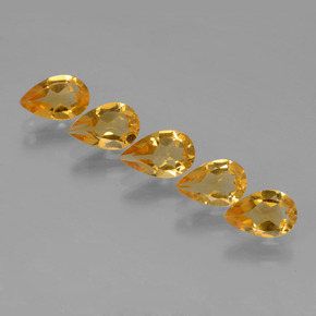 Gemas de citrino oro natural de  ct, en forma de pera, VVS-VS