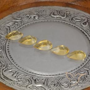 Gemas de Citrino Medium Gold  natural de 4.19 ct, En forma de pera, VVS-VS