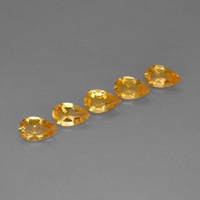 Gemas de citrino amarillo natural de  ct, en forma de pera, VVS-VS