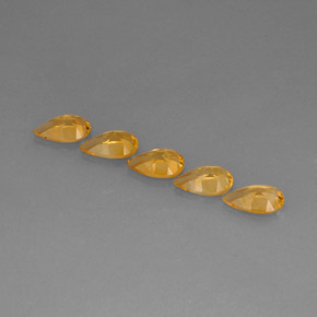 Gemas de citrino amarillo natural de  ct, en forma de pera, VVS-VS