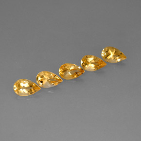 Gemas de citrino amarillo natural de  ct, en forma de pera, VVS-VS