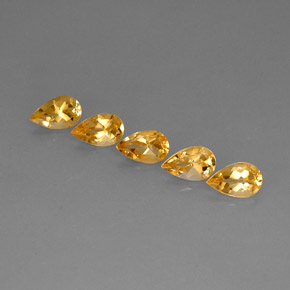 Gemas de citrino amarillo natural de  ct, en forma de pera, VVS-VS