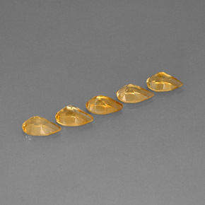 Gemas de citrino amarillo natural de  ct, en forma de pera, VVS-VS
