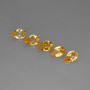 Gemas de citrino amarillo natural de  ct, en forma de pera, VVS-VS