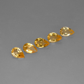 Gemas de citrino amarillo natural de  ct, en forma de pera, VVS-VS