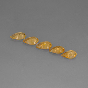 Gemas de citrino amarillo natural de  ct, en forma de pera, VVS-VS