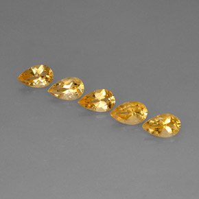 Gemas de citrino amarillo natural de  ct, en forma de pera, VVS-VS