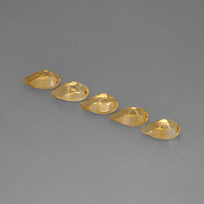 Gemas de citrino amarillo natural de  ct, en forma de pera, VVS-VS