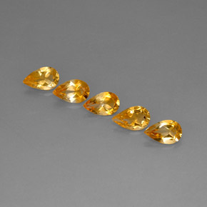 Gemas de citrino amarillo natural de  ct, en forma de pera, VVS-VS