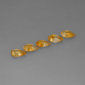 Gemas de citrino amarillo natural de  ct, en forma de pera, VVS-VS