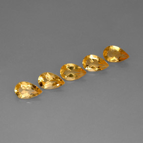 Gemas de citrino amarillo natural de  ct, en forma de pera, VVS-VS