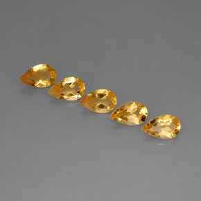 Gemas de citrino amarillo natural de  ct, en forma de pera, VVS-VS