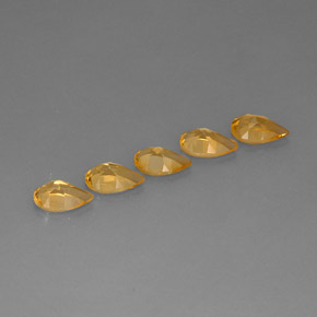 Gemas de citrino amarillo natural de  ct, en forma de pera, VVS-VS