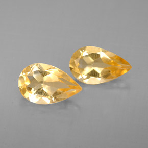 Gemas de citrino amarillo natural de  ct, en forma de pera, VVS-VS