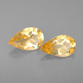 Gemas de citrino amarillo natural de  ct, en forma de pera, VVS-VS