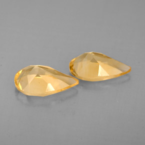 Gemas de citrino amarillo natural de  ct, en forma de pera, VVS-VS
