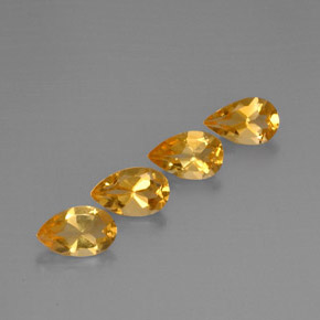 Gemas de citrino oro natural de  ct, en forma de pera, VVS-VS