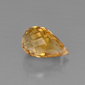 Citrino amarillo natural de 4,05 ct, briolette, VVS-VS