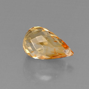 Citrino amarillo natural de 4,20 ct, briolette, VVS-VS