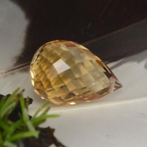 Citrino dorado natural de 4,47 ct, briolette, VVS-VS