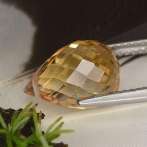 Citrino dorado natural de 4,47 ct, briolette, VVS-VS