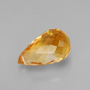 Citrino oro natural de 4,22 ct, briolette, VVS