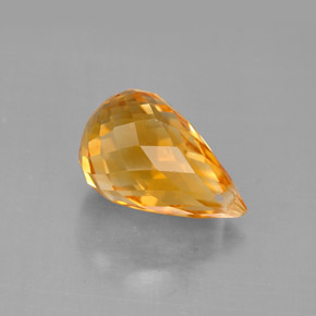 Citrino amarillo natural de 4,00 ct, briolette, VVS