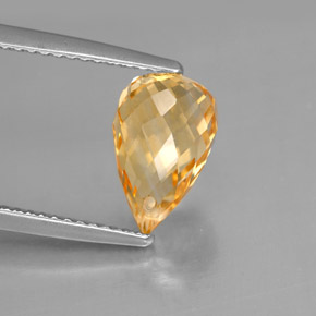 Citrino oro natural de 2,74 ct, briolette, VVS