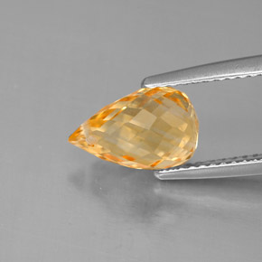 Citrino oro natural de 2,74 ct, briolette, VVS