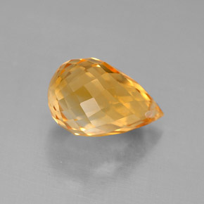 Citrino amarillo natural de 4,10 ct, briolette, VVS