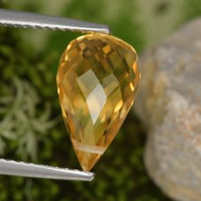Citrino amarillo natural de 3,48 ct, briolette, VS