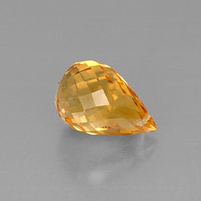 Citrino amarillo natural de 3,90 ct, briolette, VVS-VS