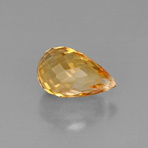 Citrino amarillo natural de 3,60 ct, briolette, VVS