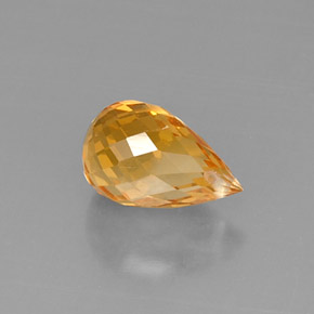 Citrino amarillo natural de 3,48 ct, briolette, VVS-VS