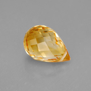 Citrino amarillo natural de 3,97 ct, briolette, VVS